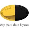 Czarny mat i złoto błyszczące