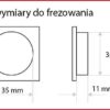 UCHWYT 3561.800 STILUS_WYMIARY FREZOWANIA